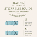 Last inn bildet i Gallery Viewer, Størrelsesguide for Baona Dogs Amur Martingale hundehalsbånd i størrelse S og M