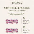 Last inn bildet i Gallery Viewer, Størrelsesguide for Baona Dogs Qawra Martingale hundehalsbånd i størrelse S og M