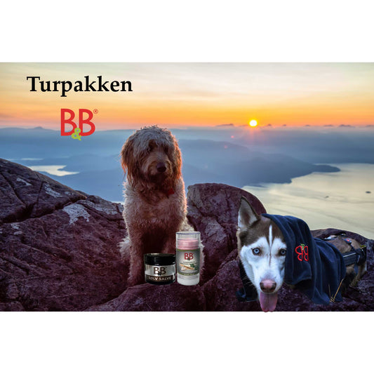 B&B Turpakke: Hundepleie med Håndkle, Salve & Shampostick