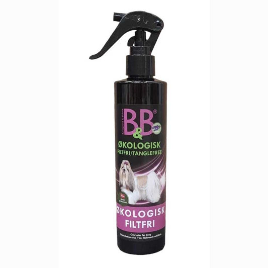 B&B Økologisk Flokefri Spray 300ml - Pelspleie for Alle Hunderaser