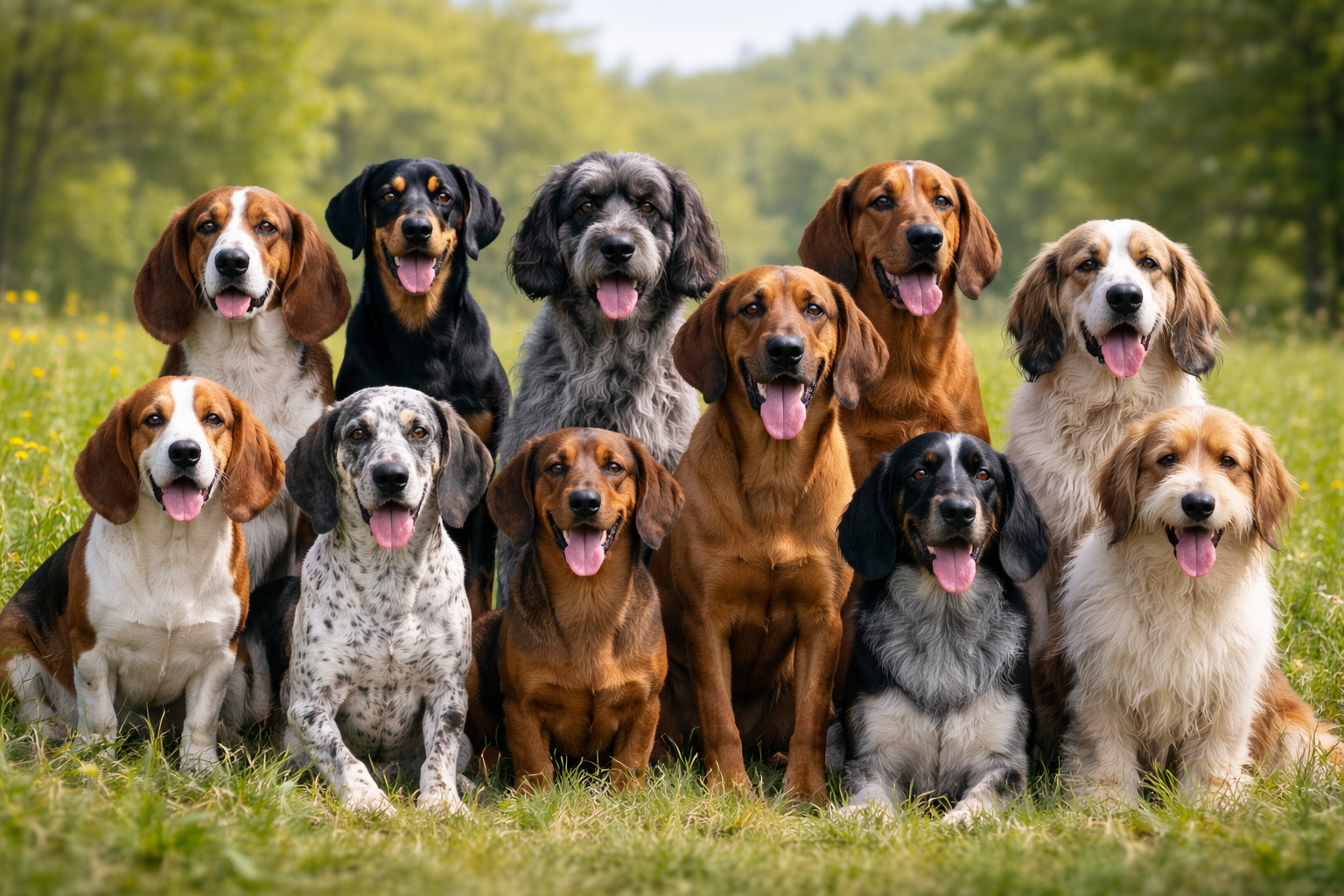 Full oversikt over raser og pelstyper_FCI gruppe 6 _Bilde av hunder