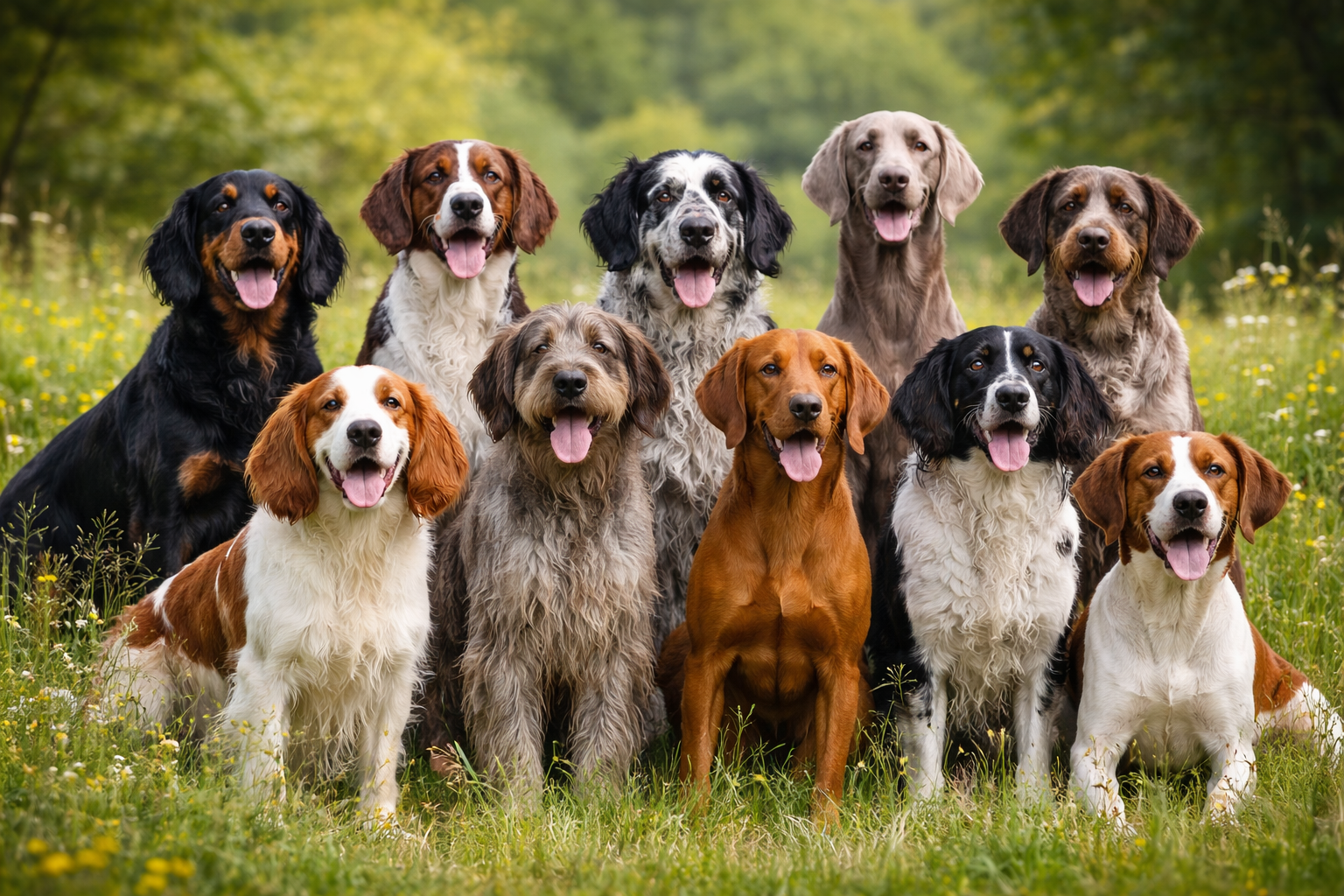 Bilde, Full oversikt over raser og pelstyper i FCI gruppe 7