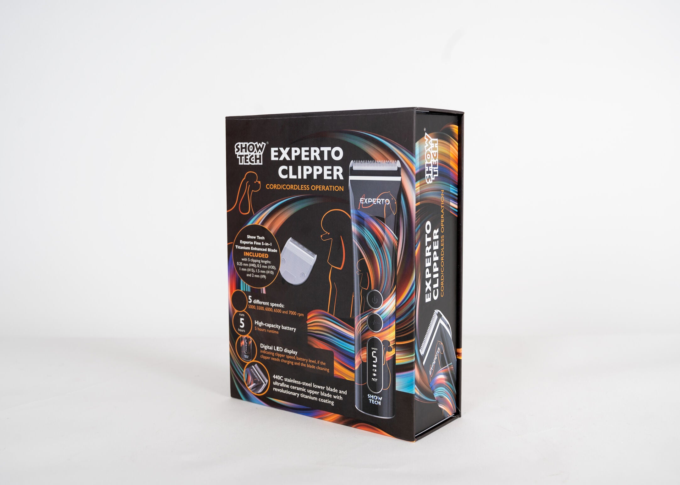 Show Tech Experto Cordless Clipper profesjonell klippemaskin i original produkteske