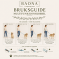 Last inn bildet i Gallery Viewer, Bruksguide for Baona Dogs multifunksjonskobbel med kort, medium og lang lengde samt bruk rundt kroppen
