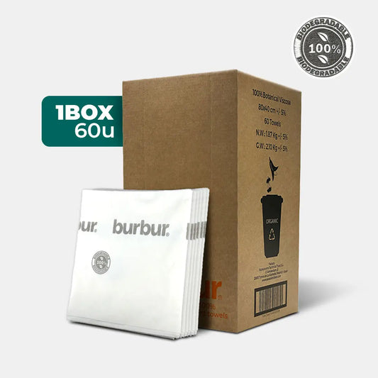 Burbur Botanical Towels  – Biologisk nedbrytbare Eske