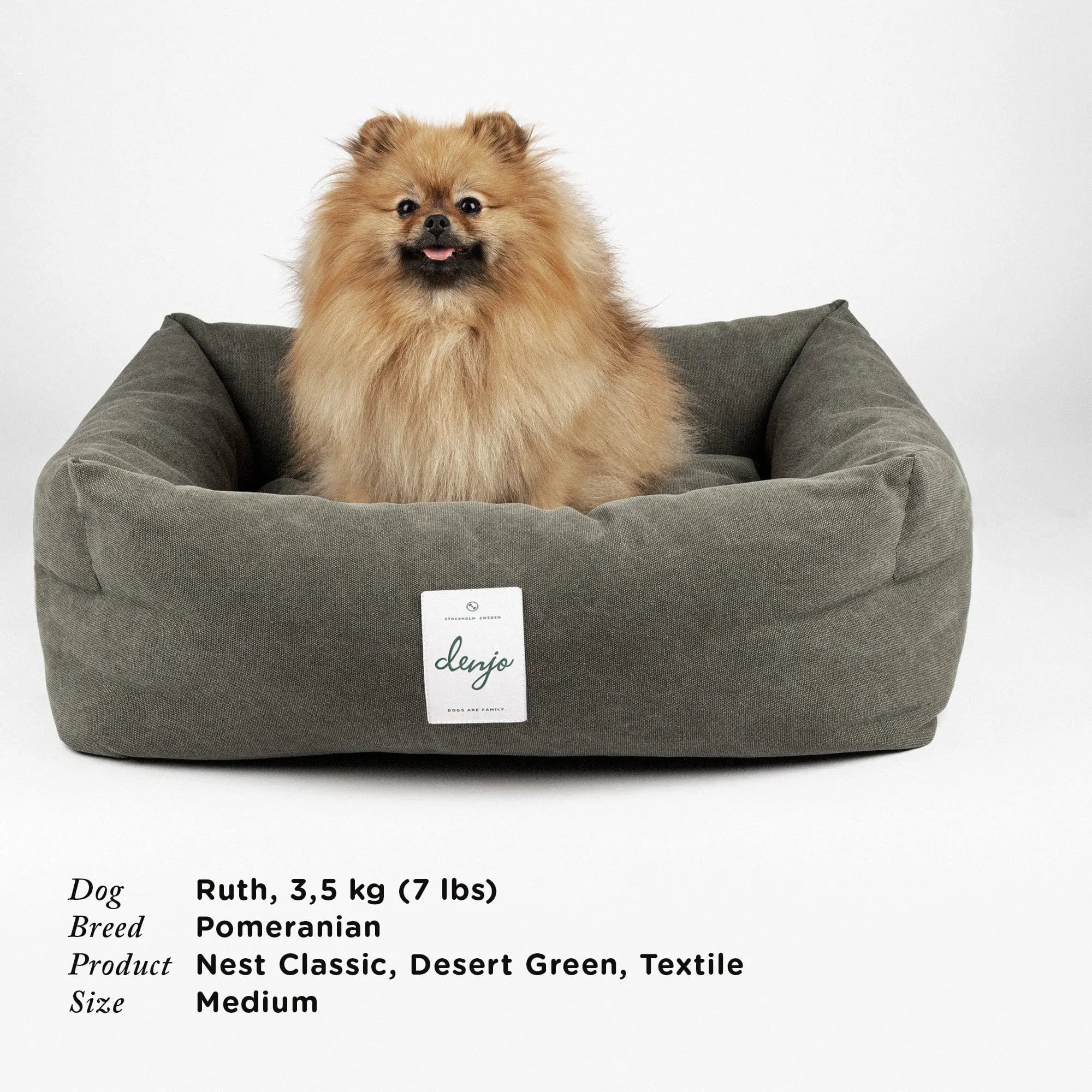 WePet.no Hundeseng Classic Nest Desert Green – Denjo Dogs