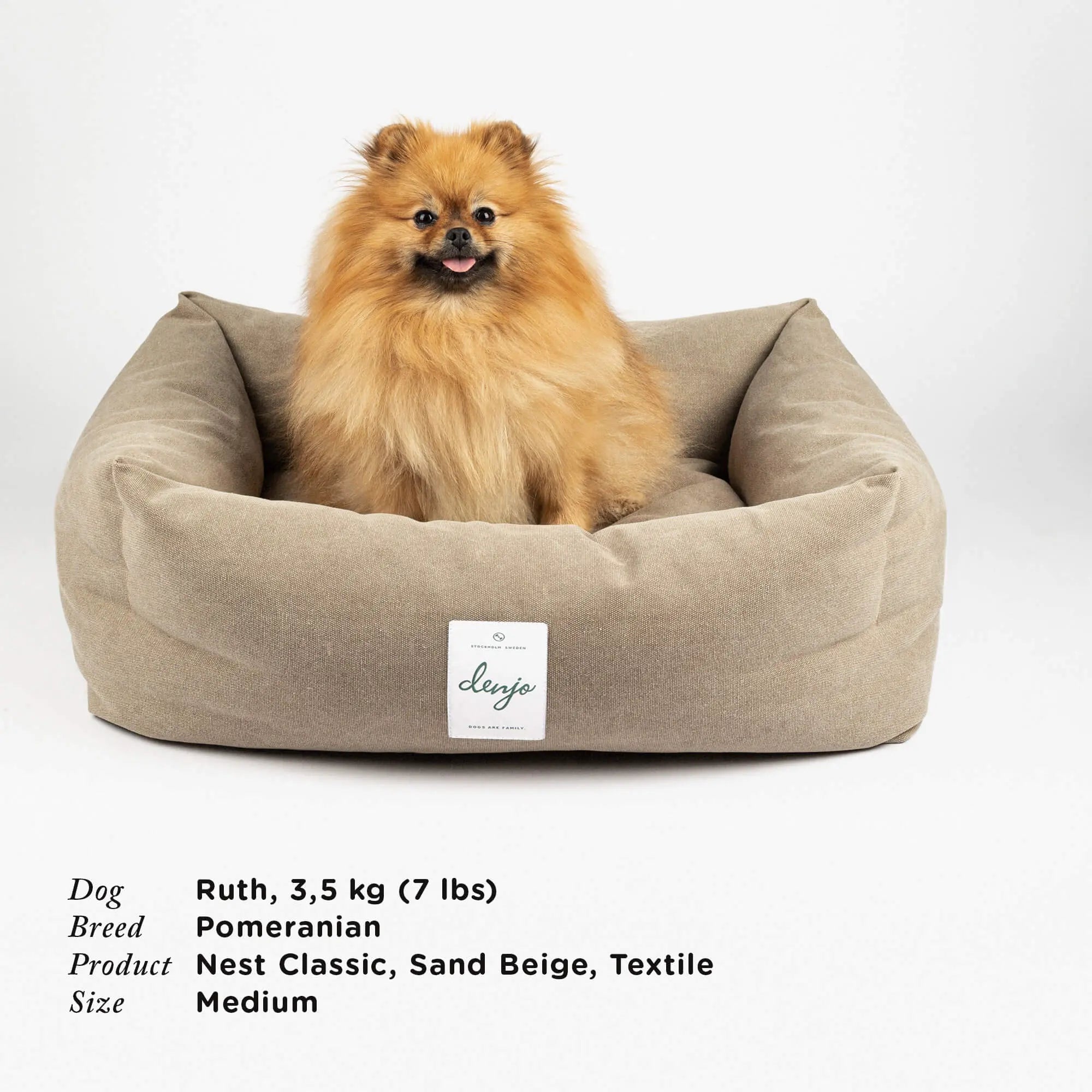 WePet.no Hundeseng Classic Nest Sand Beige – Denjo Dogs