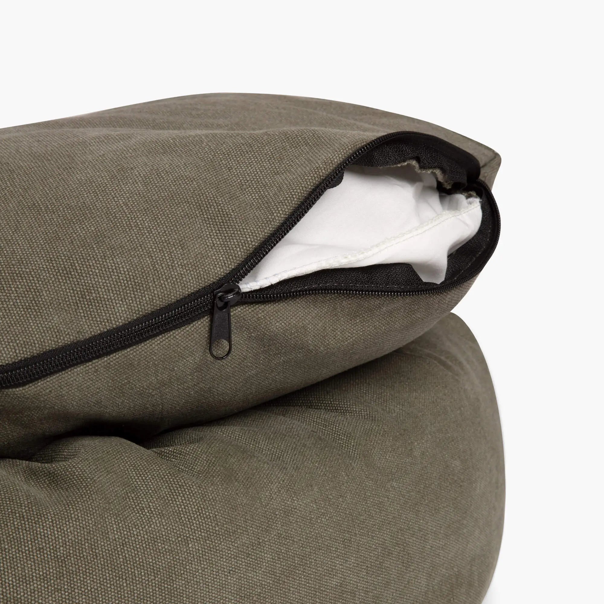 WePet.no Senger Hundeseng Classic Donut,  Desert Green med Lærdetalj – Denjo Dogs