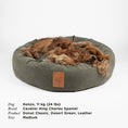 Last inn bildet i Gallery Viewer, WePet.no Senger Hundeseng Classic Donut,  Desert Green med Lærdetalj – Denjo Dogs
