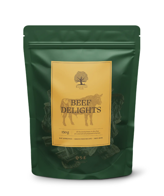 WePet Godbiter Essential beef delights 150g - Ren glede av tørket oksekjøtt
