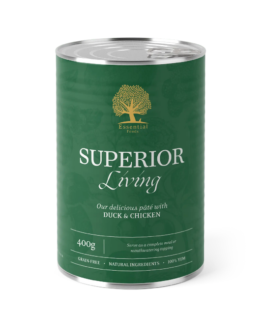 WePet Måltid Essential Superior Living Paté - Delikat paté med and og kylling for voksne hunder
